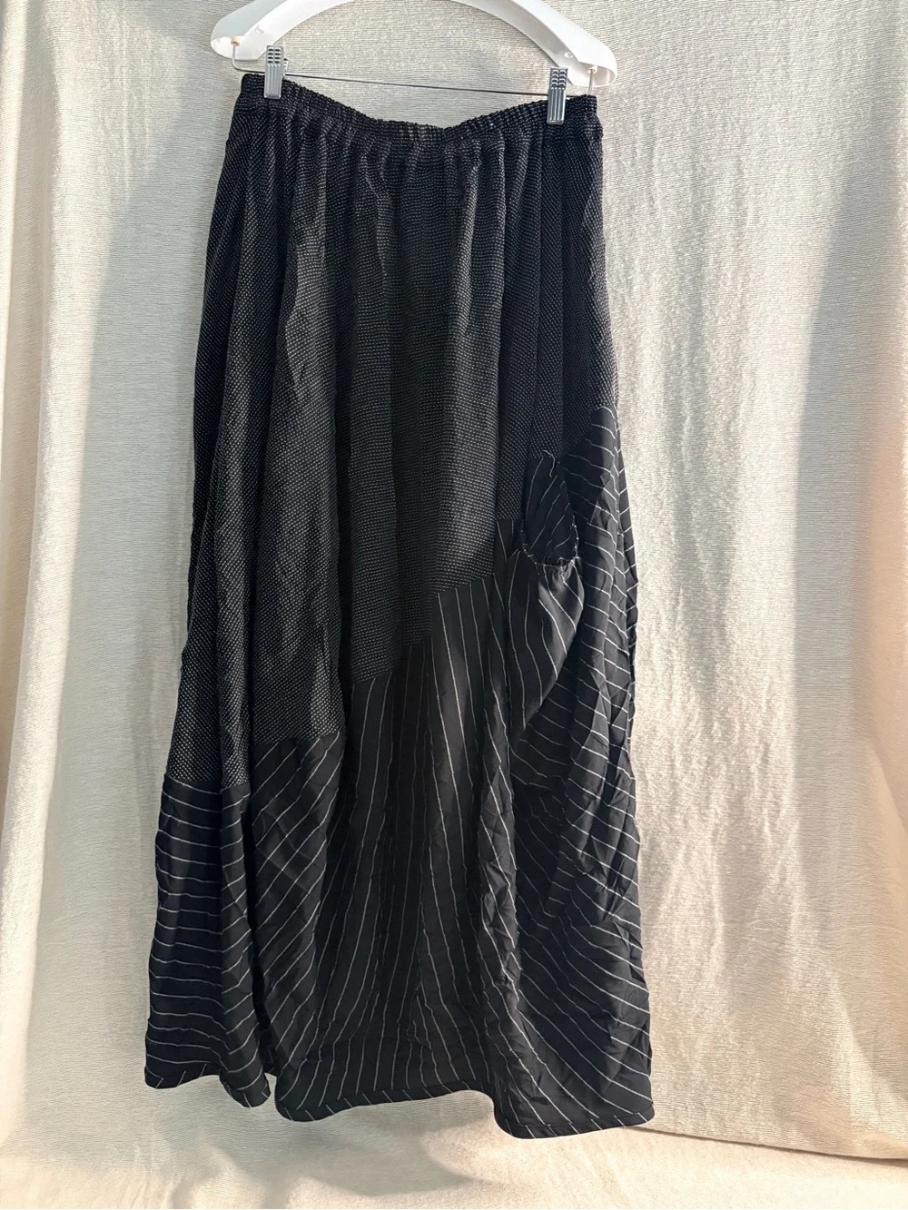 Kedem Sasson Striped Asymmetrical Maxi Skirt - Picture 2 of 6